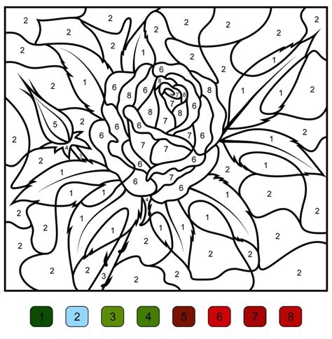 color  number coloring pages  printable coloring pages