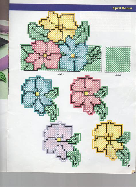 printable plastic canvas flower patterns printable templates