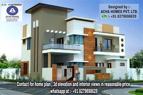 bhk modern home plan   lakhs modern house exterior modern house plans house design