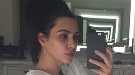 kim kardashian shares makeup free selfie and the secret to her