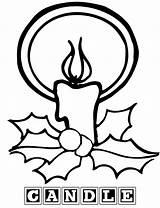 Candle Coloring Pages Birthday sketch template