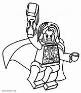 Thor Coloring Pages Marvel Avengers Lego Kids Superhero Printable sketch template