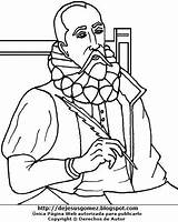 Cervantes Saavedra Dibujo Idioma Dejesusgomez Quijote sketch template