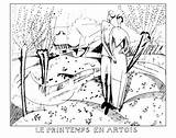 Deco Coloring Artois Spring Laboureur Emile Jean Pages 1916 Created Drawing Adult sketch template