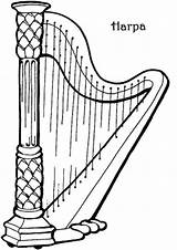 Harp Instrumentos Harpa Colorir Musicales Davi Colorat Arpa Desenhos Musicais Planse Gradinita Copii Imagini Fise Lucru Música Vencedores Mentamaschocolate sketch template