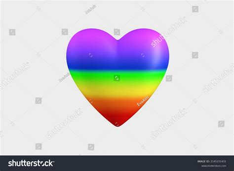 lgbtq symbol heart rainbow colors gay stock illustration 2145151431