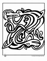 Celtic Dragon sketch template