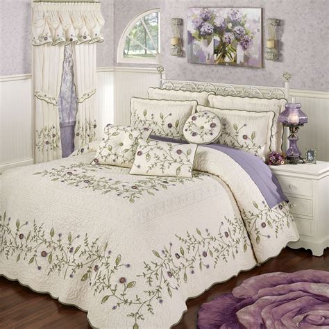 blossom floral oversized quilted bedspread bedding
