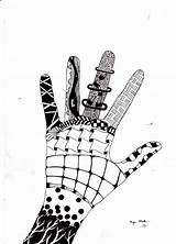 Hands Hand Zentagle sketch template