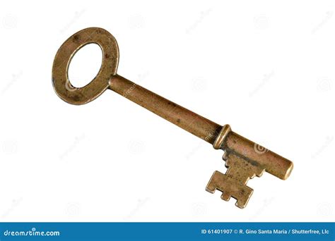 skeleton key stock image image  steel bronze aged