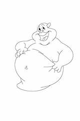 Fatso Coloring Pages Supercoloring Himself Scratching Itching sketch template