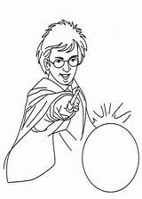 Potter Harry Coloring Crystal Ball 24kb 840px Drawings Color Netart sketch template