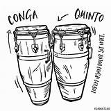 Congas Vectorified sketch template