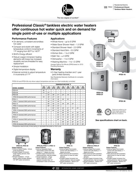 rheem residential electric water heater wiring diagram  wiring collection