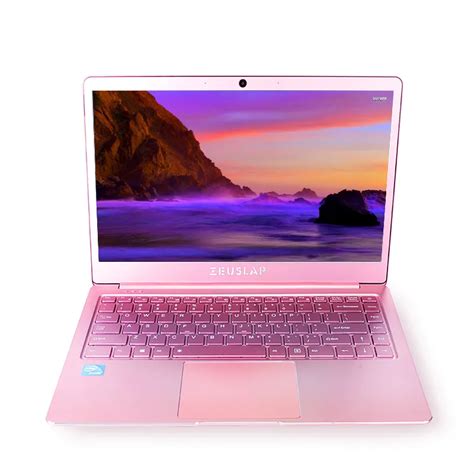 buy  pink color ultrathin metal laptop gb ram gb ssd intel quad core
