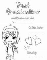 Coloring Gran Grandmother Parents Netart sketch template