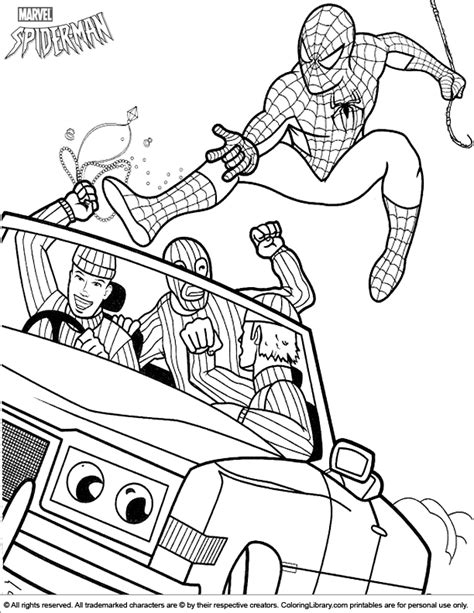spider man coloring picture