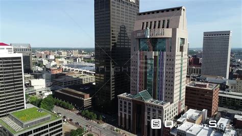 overflightstock drone video  downtown louisville kentucky aerial stock footage