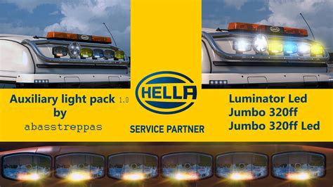 abasstreppas hella auxiliary light pack  updated ets mods euro truck simulator  mods