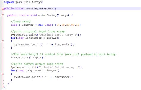 Arrays And How To Sort Long Array In Java Pro Code Guide
