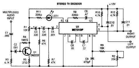 stereo tv decoder circuit
