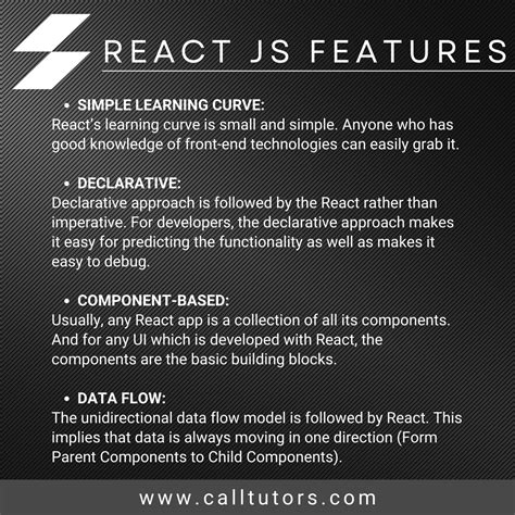react js features rreact