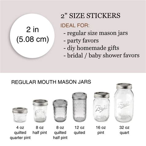 mason jar label size labels