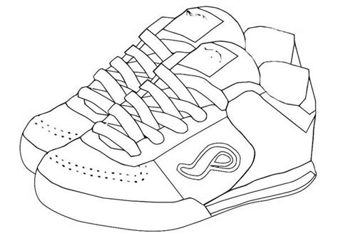 pin  shoes coloring pages