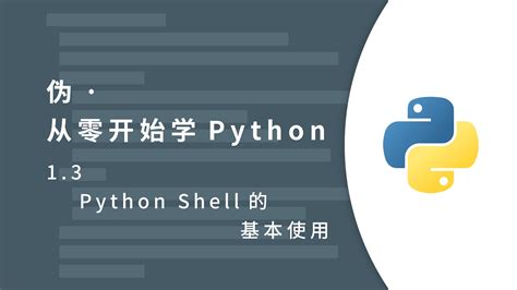 伪·从零开始学python 1 3 Python Shell的基本使用 哔哩哔哩