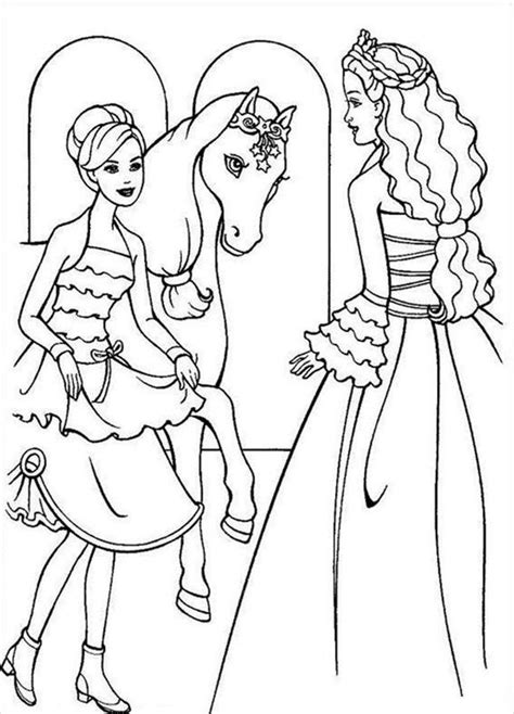 barbie horse horse coloring pages  coloring pages  pinterest