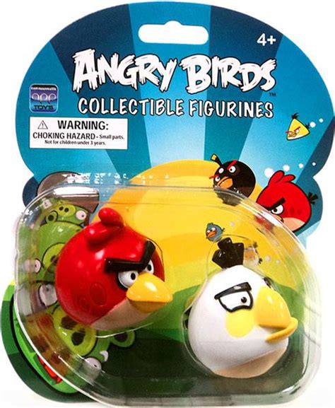 angry birds collectbile figurines red bird white bird figure  pack