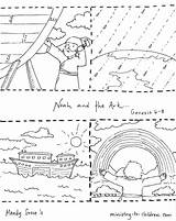 Ark Coloring Genesis Noahs Arche Preschoolers Getcolorings Sequencing Bildergeschichte Besuchen Getdrawings Noe sketch template