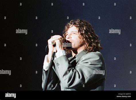 michael hutchence lead singer  inxs pictured  concert  factor world   wembley
