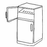 Coloring Fridge Filing Cabinet Refrigerator Frigidaire sketch template