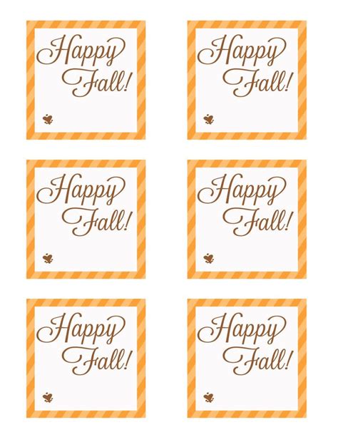 happy fall printable tag snack mix happy fall  printable