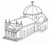 Chiese Kerken Kleurplaten Kirchen Neoclassica Religione Catechismo Animaatjes sketch template