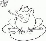 Frog Coloring Pages Frogs Printable Drawing Fly Clipart Catching Leap Color Insects Coqui Froggy Dressed Gets Clip Bug Stamps Kids sketch template