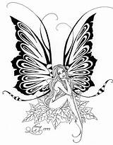 Coloring Pages Fairy Adult Amy Brown Adults Fairies Printable Tattoo Fantasy Dark Colouring Mythical Line Color Wings Designs Drawings Advanced sketch template