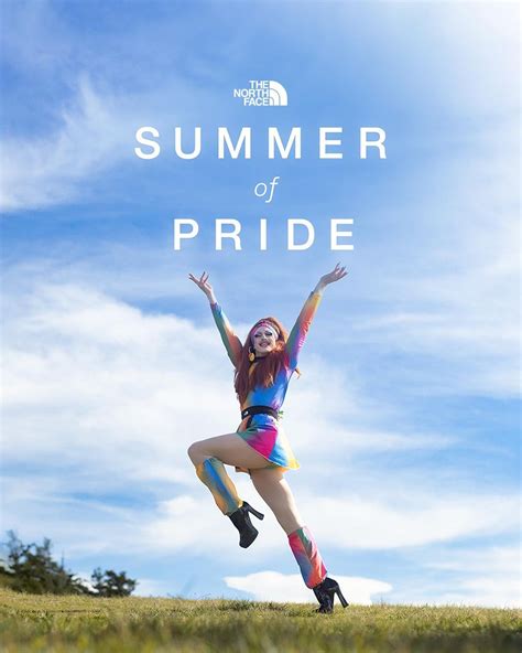 drag queen     north face summer  pride ad newmashdaily
