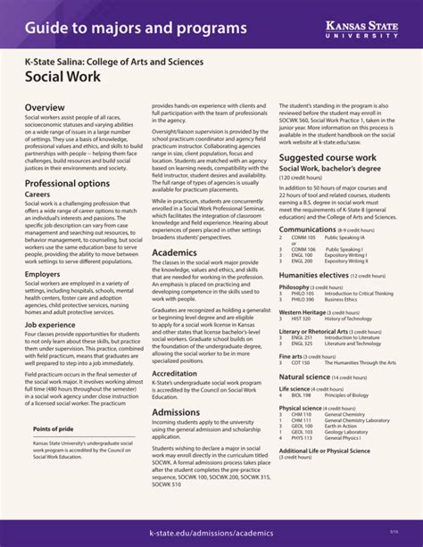 guide  majors  programs social work overview