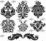 Damask Clip Clipground sketch template