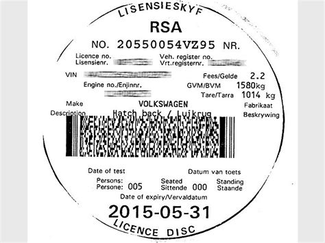 prepared    car licence renewal southlands sun