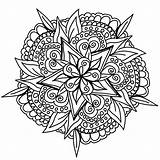 Mandala Drawing Cool Pixabay Coloring sketch template