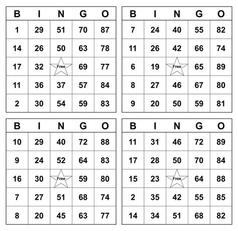 printable number bingo
