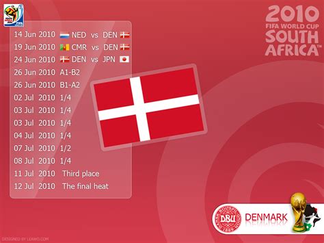 32 fifa world cup 2010 match schedule wallpapers for each football team