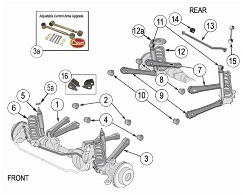 jeep wrangler tj suspension parts years