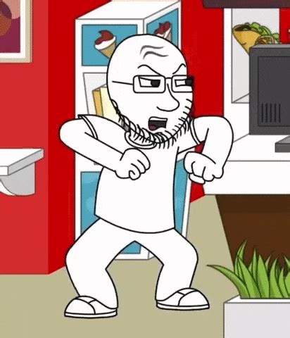 soybooru post  angry animated arm clothes dance drawnbackground fullbody glasses