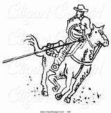 Coloring Cowboy Lasso Retro Roping Clip Clipart Royalty Horse Vector Roper Using Andy Nortnik Pages Catch Getdrawings Cow Riding Right sketch template