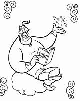 Coloring Genie Pages Aladdin Book Getcolorings Getdrawings Read sketch template