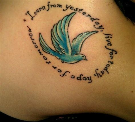 Learn From Yesterday Live For Today Hope For Tomorrow Dove Tattoo